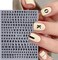 8 Sheets Letter Nail Stickers Gold Silver English (Gold Silver Black White Blue Pink)